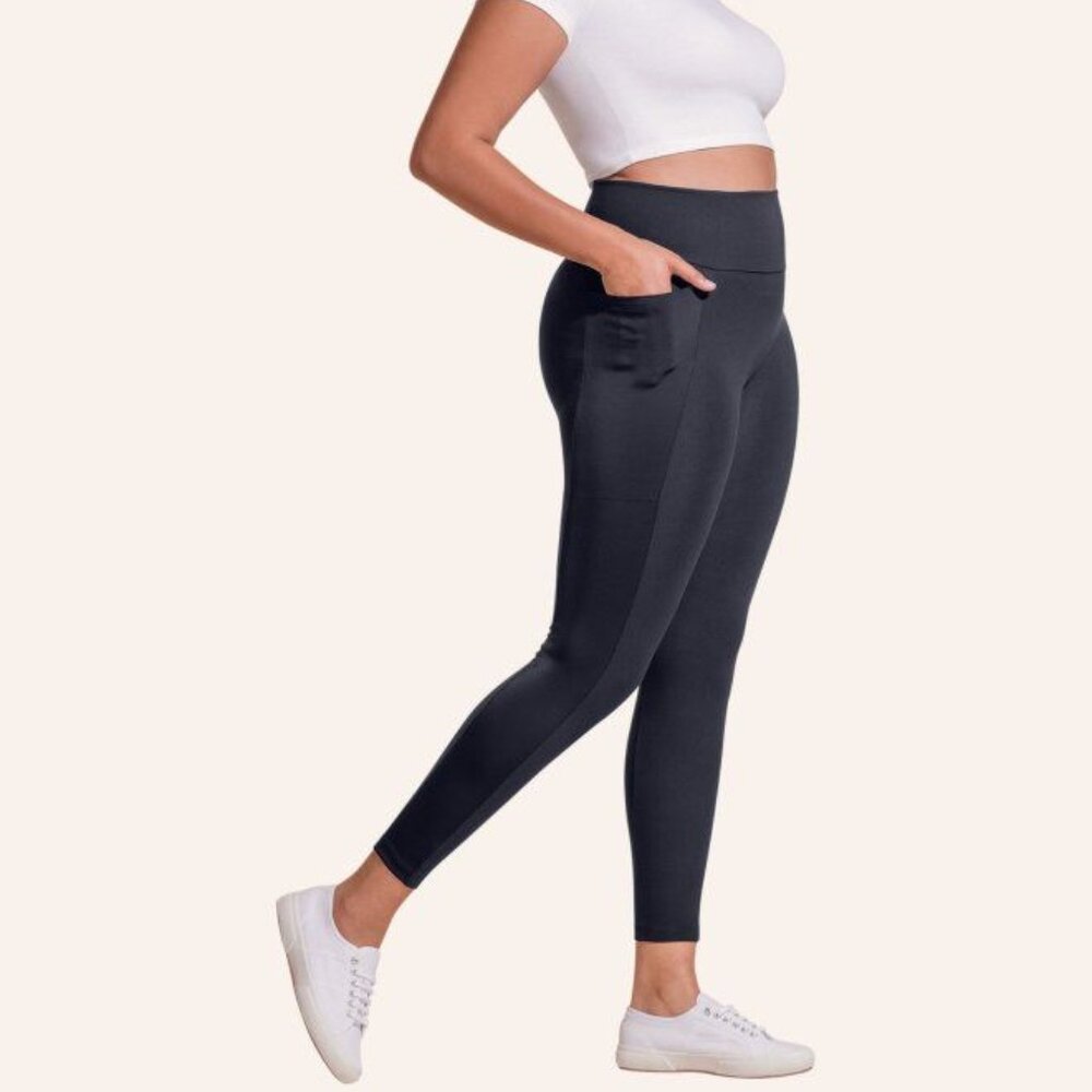 Honeylove Women's Legging 2.0 Smoothing Effect in Black - Picture 1 of 8